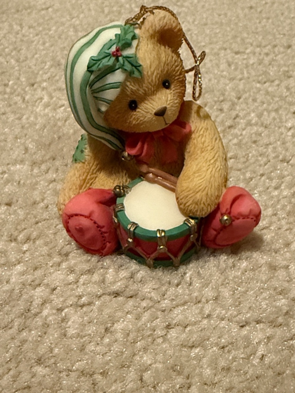 Cherished Teddies Drummer Boy Bear Ornament - 1st in series